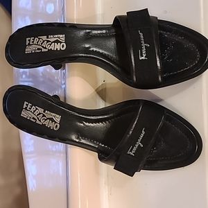 Salvatore Ferragamo leather slide